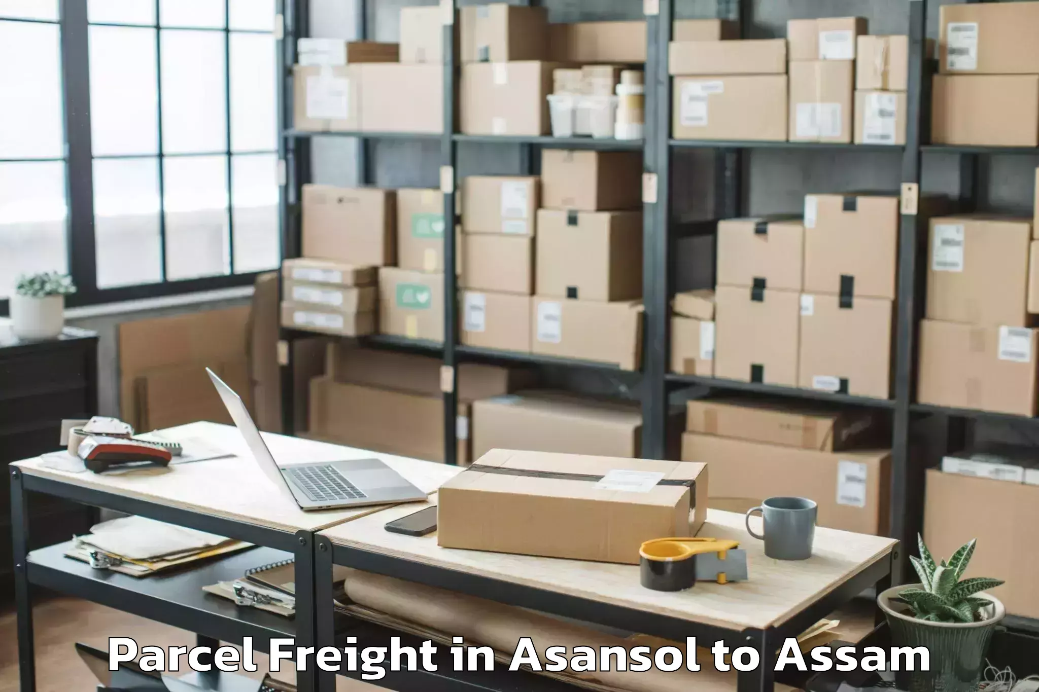 Easy Asansol to Salonibari Airport Tez Parcel Freight Booking